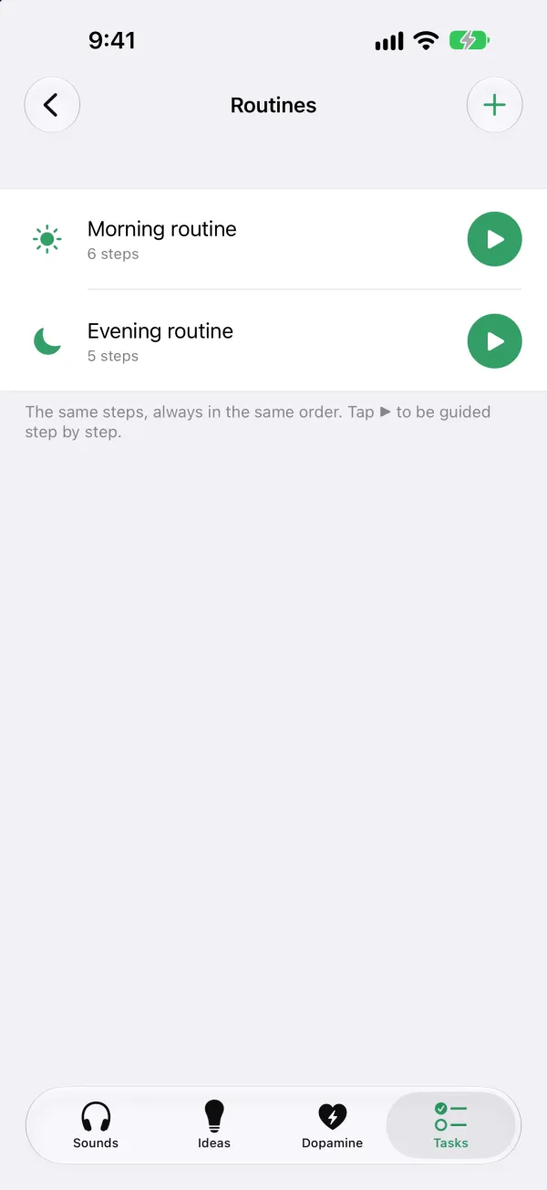 Neurodiv Kit: Morning and evening routines